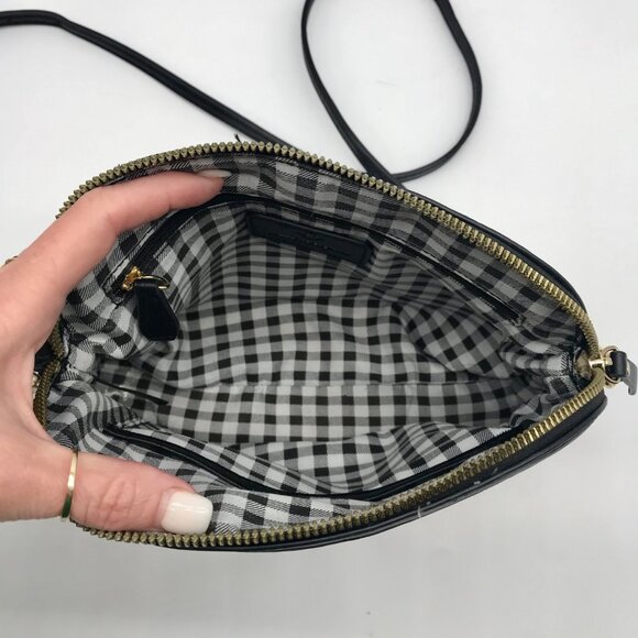 Nanette Lepore Black & Neutral Thea Straw Dome Crossbody & Wallet - Picture 11 of 11